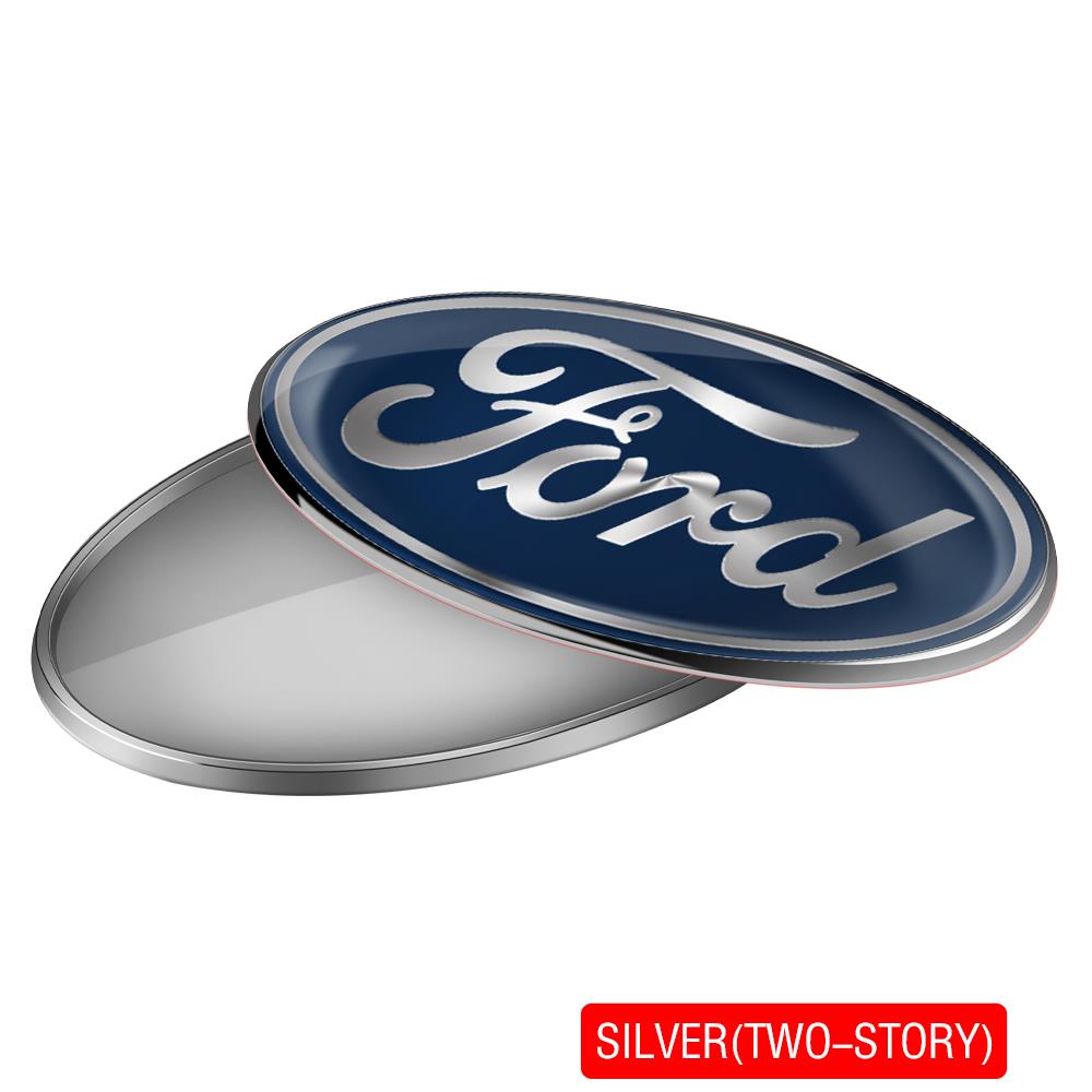 VCCO4 Car Accessory Door Side Aluminum Emblem Trunk Logo Sticker Decor For Ford Mustang Taurus Escape Kuga Explorer ST Racing Shelby