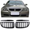 Für BMW E90 E91 M Grill Auto Frontgrill Nieren Doppelsteg Glänzend Schwarz 3er Reihe 323I 328I 335I 330I 325I 2005-2008 ABS Grills