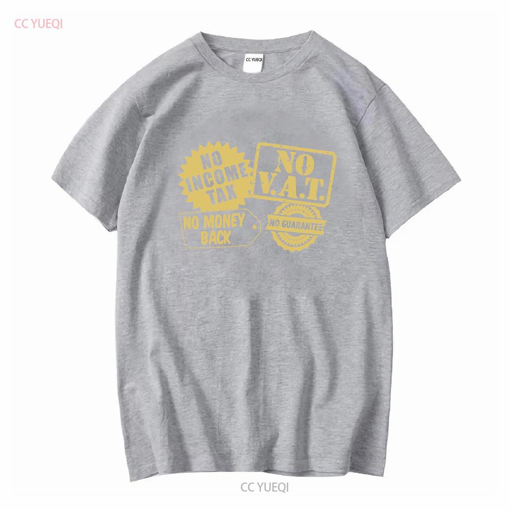 Keine Einkommensteuer Mehrwertsteuer T-Shirt Nur Narren und Pferde Del Boy Rodney Lustiger Witz Vintage Gewaschenes Oberteil für den Alltag Mode homme