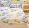 Bed Fitted Sheet + 2pc Pillowcases Bed cover 100% Cotton Single King Queen Bed Sheet Deep Pocket Mattress Protective Cover B82F
