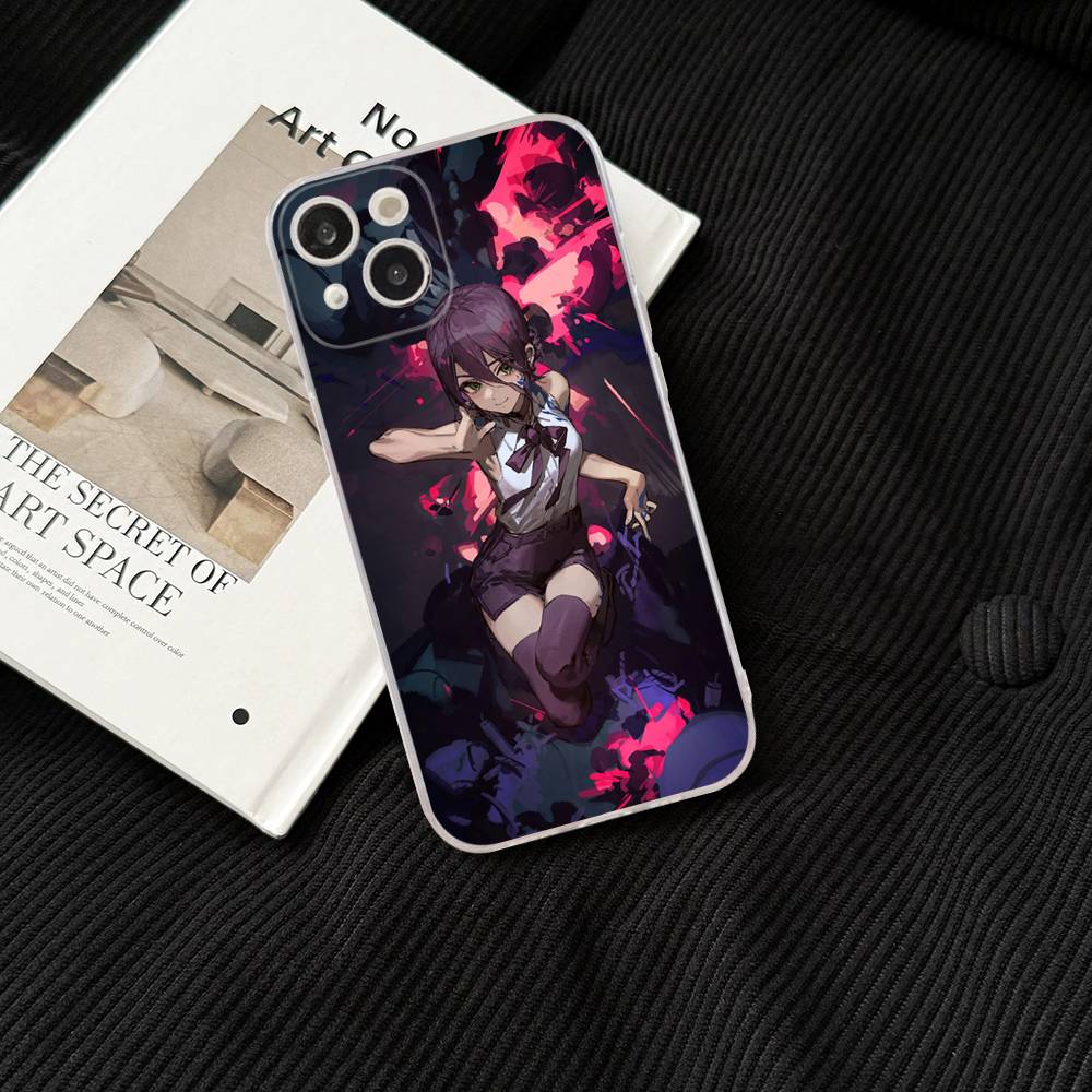 Anime C-Kettensäge M-Mann Handyhülle Für iPhone 11 13 16 12 17 14 15 Pro Max Plus Weiche Klare Rückseite Hülle