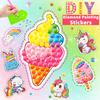 Cartoon Unicorn Diamond Stickers - Donuts - Ice Cream - Gem Art DIY Craft Pack - Children's Gift Diamond Painting Stickers