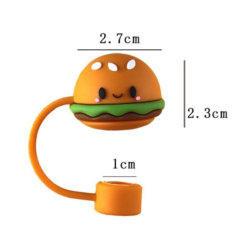 1Pc Silikon Abdichtung Stroh Stecker Wiederverwendbare Trinken Staub Kappe Cartoon Stecker Tipps Abdeckung Anzug Küche Tasse Diy Zubehör