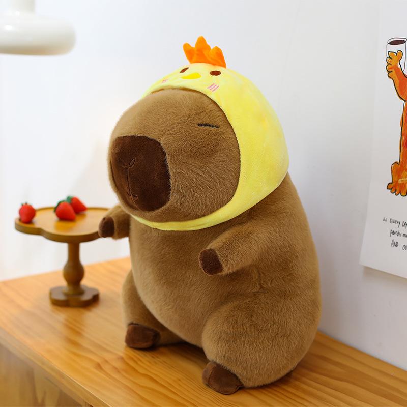 

Медведь розовый кролик шляпа шапка капибара плюшевая игрушка лягушка цыпленок капибара кукла подушка 23 cm 0.19kg