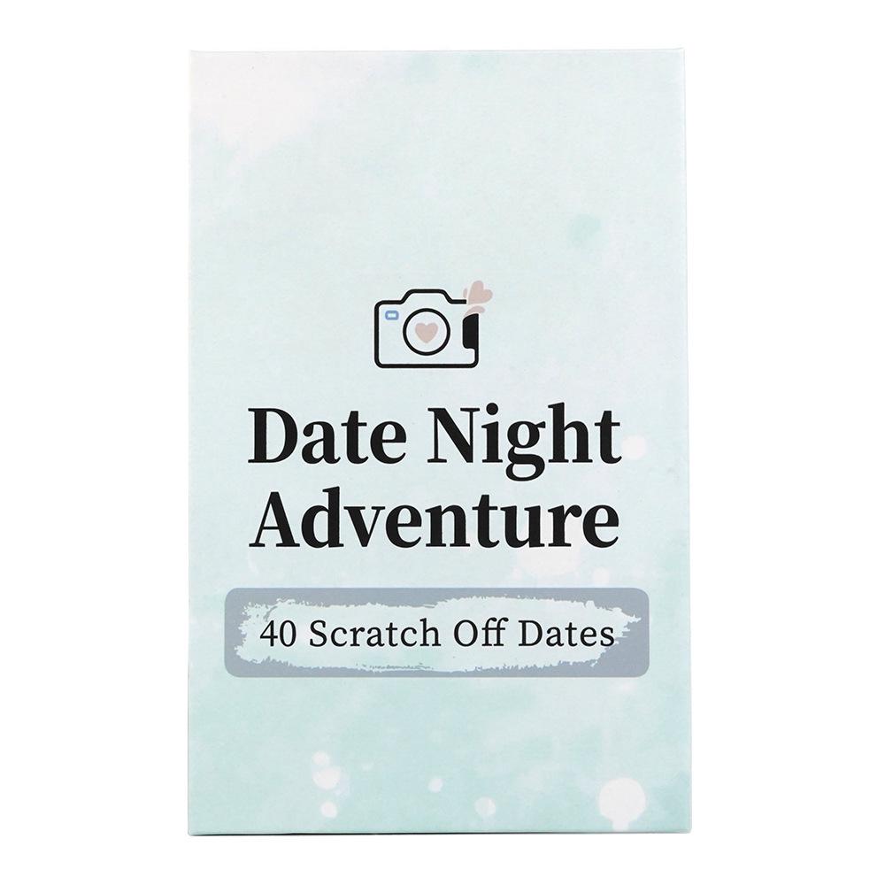 Adult Scratch-off Adventure Dating Card Game: 40 Interactive Board Game Cards for Couples Party