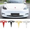 Naklejka Samochodowa 2025 Gorący Metal Dla Tesli - Emblemat Przód Samochodu Emblemat Bagażnika Tylnego Pasuje do Modelu 3 Model Y wymiana logo tył i r