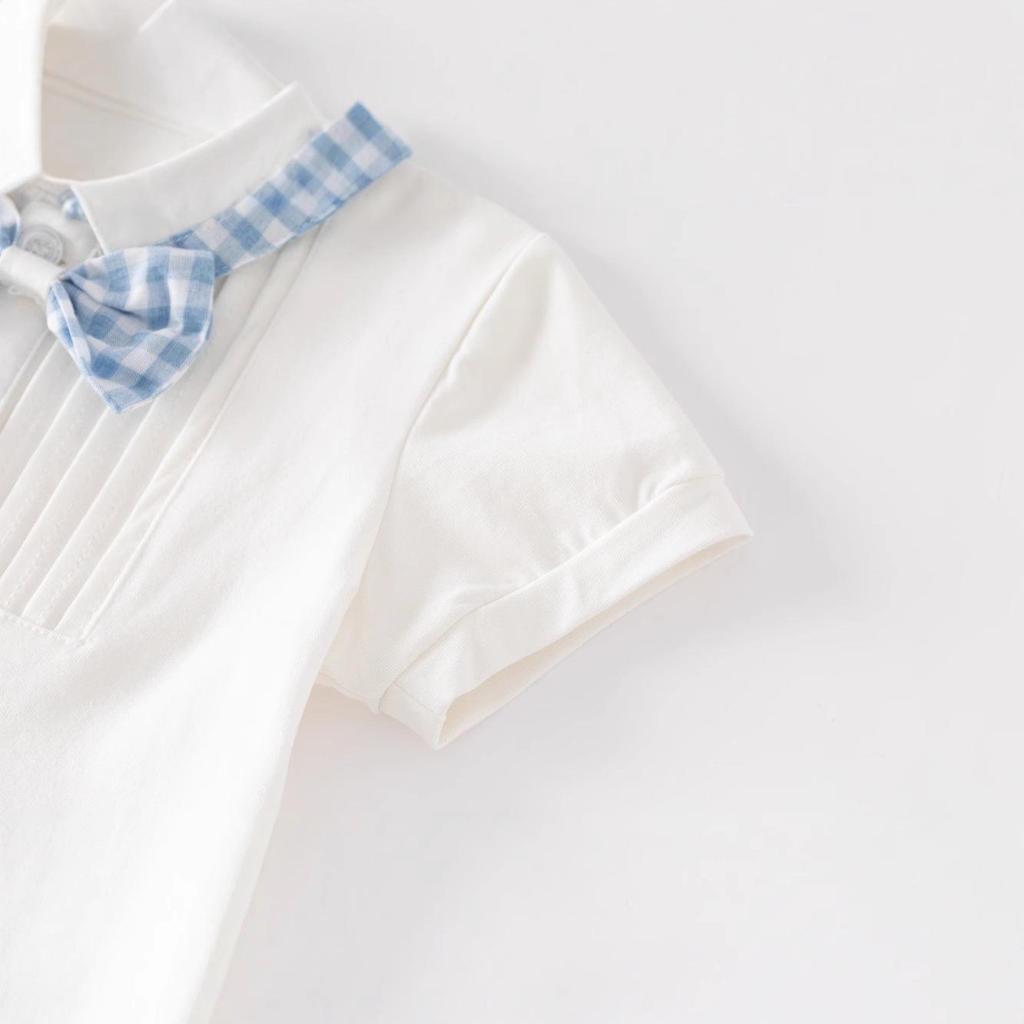Newborn Boy Handsome Romper - Super Cute Summer Outfit for 100 Days, Spring & Autumn; Perfect for Crawling & Outings