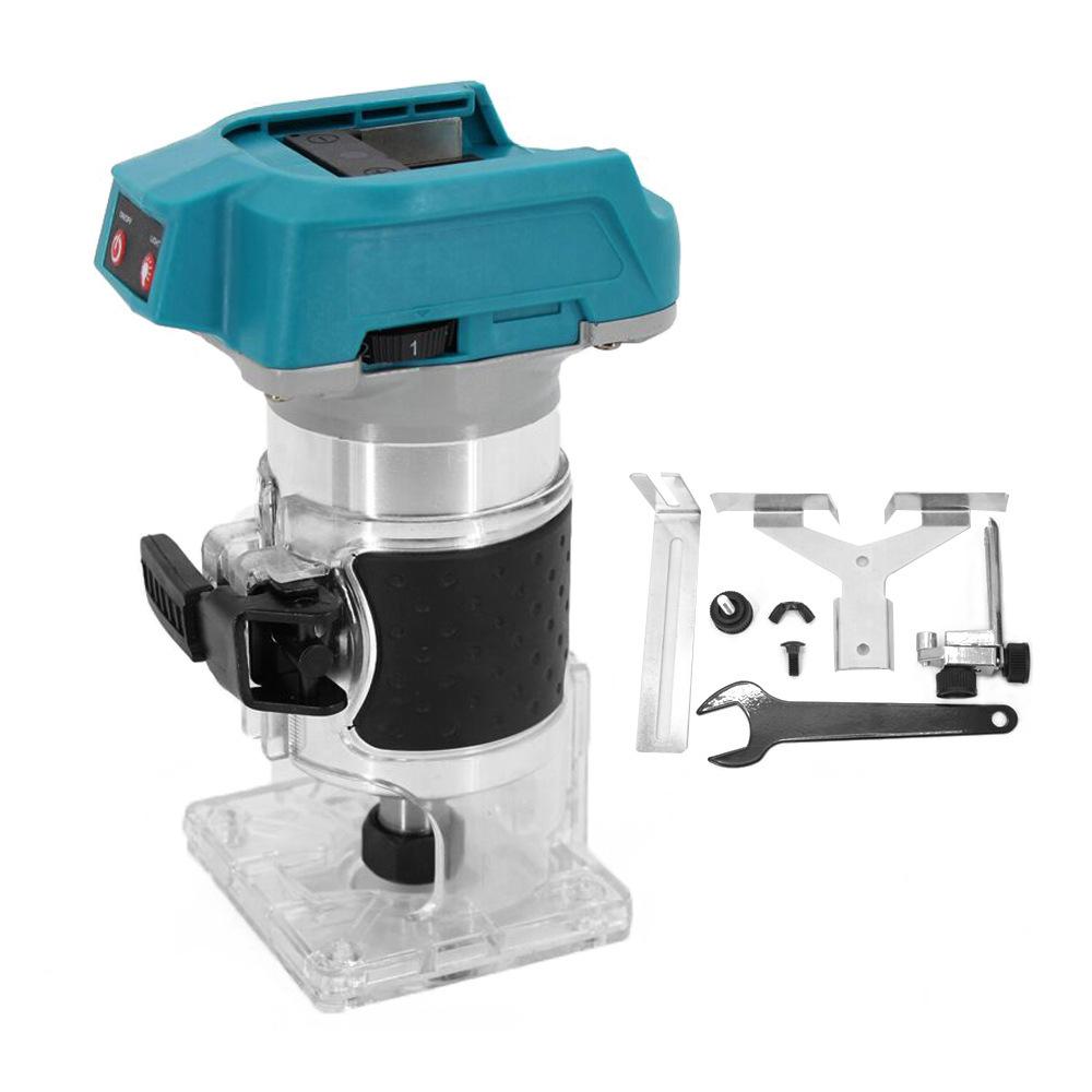 Woodworking Electric Trimmer Brushless Trimming Machine Wood Router Milling Engraving Slotting Machine For Makita18V Battery pin
