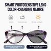Cat Eye Finished Progressive Multifocal Lens Reading Eyeglasses Unisex Women Men Outdoor Use Color Changing Bifocal Glasses Diopter To +4.0