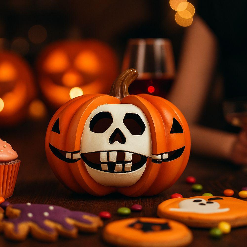 Realistic Halloween Pumpkin Figurine Resin Mini Halloween Ornaments  Thanksgiving