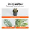 Artificial Gold Cane Palm Tree, 2m Tall Faux Plant, PE Material & Anti-Tip Tilt Protection Low-Maintenance Plant, Lifelike Green Fake Tree for Home