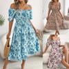 Spring and Summer Casual Long Skirt Fashion Printed Holiday Dress
