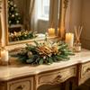 Weihnachts-Tischdekorationen Nordische Heimparty-Ornamente Goldene Hängende Girlande Restaurant