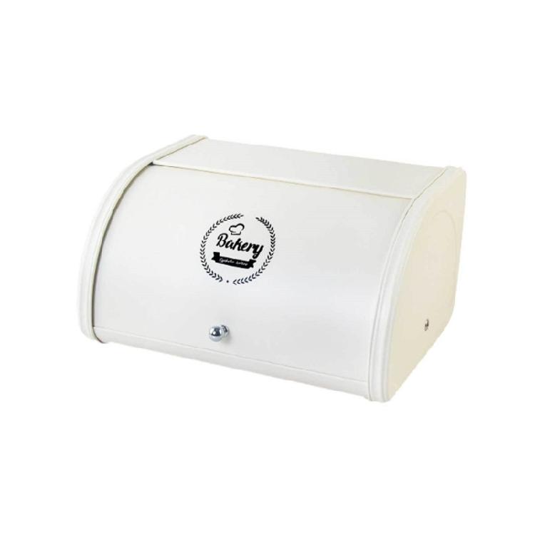 Retro Iron Breads Box with Roll Top Cover Kitchen Decoration Large Capacity Food Safe Storage for Artisanal Loaves