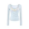 2026 Summer French Lace Camisole & V-Neck Slim Fit Sheer Long Sleeve Sun Protection Women's Two-Piece Set