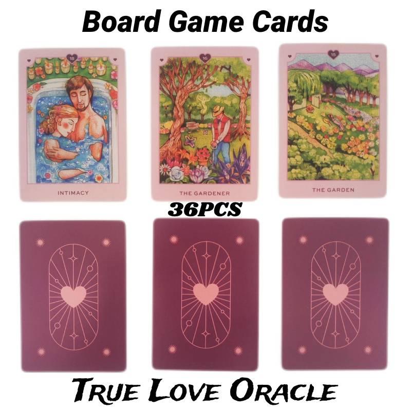 True Love Oracle English Card Set 36pcs Interactive Tabletop Game Mind-stimulating Copperplate Paper Material
