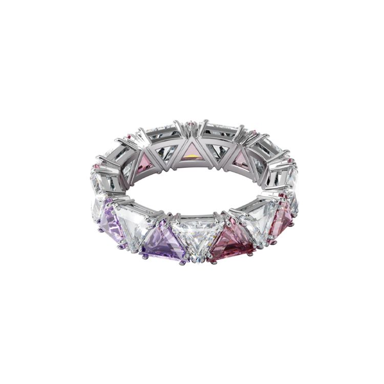 Swarovski Matrix Trapezoidal Cut Imitation Crystal 925 Silver Ring Women ring 5608531 58