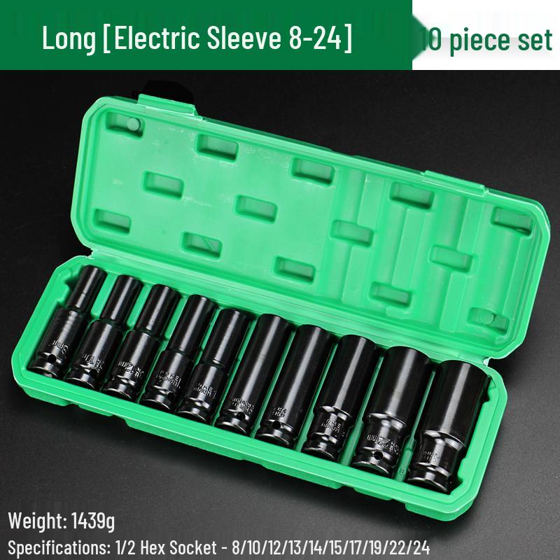 Electric Wrench Head Socket Adapter: Hex Shank to Square Drive Extension