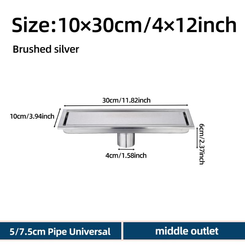 Bathroom Linear Drain 304 Stainless Steel