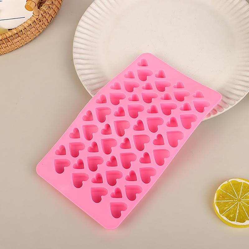 Silikonová forma ve tvaru srdce s 56 dutinami, tácek na kostky ledu, diy čokoládová fondánová forma, 3D pečivo, želé sušenky, pečení, zdobení dortů, nástroje