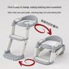 Foldable Children's Toilet Ladder with Backrest