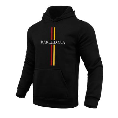 Barcelona Mode Herren Kapuzenpullover Ganzjährig Täglich Lässig Sportliche Hoodies 2025 Urbaner Trend Pullover Herrenbekleidung Fitnessstudio Top