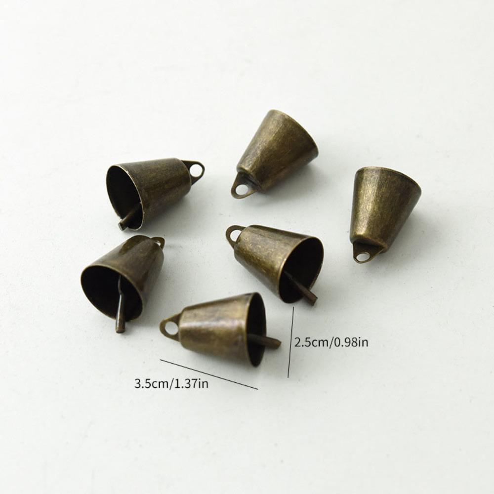 6pcs Multifunctional Iron Christmas Bell Cone Shape Pinecone Wind Chimes Bells Crisp Sound Star Jingle Bells Courtyard Decor