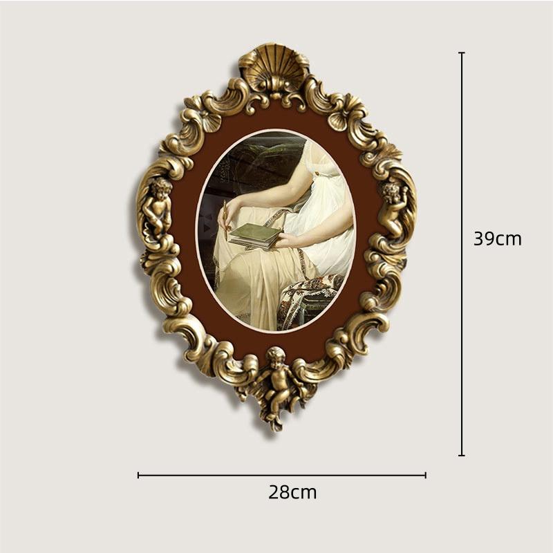 סט מסגרות תמונה וינטג צרפתי קופידון ציור דקורטיבי לסלון קישוט קיר רקע משולב תליון