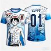 2026 Summer Japan One Piece Luffy Football Jersey Men T-shirt Football Special Jersey Adult Family Matching Quick-Drying T-shirt