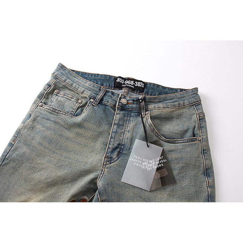 LOSTSHDWS Men's and Women's Spring and Autumn Flared Elastic Jeans Couple Jeans