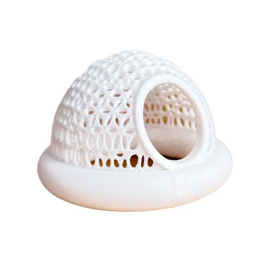 Floating Betta Fish Hide And Shrimp Cave 3D Printed Aquarium Hammock Small Feeding Ring Resting Shelter for Fish Tank Decoration