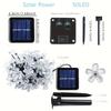 Solar Outdoor Cherry Blossom Light String,suitable for Christmas Trees,walkways,no Need To Plug in Winter Flowers,Christmas and New Year Decorations