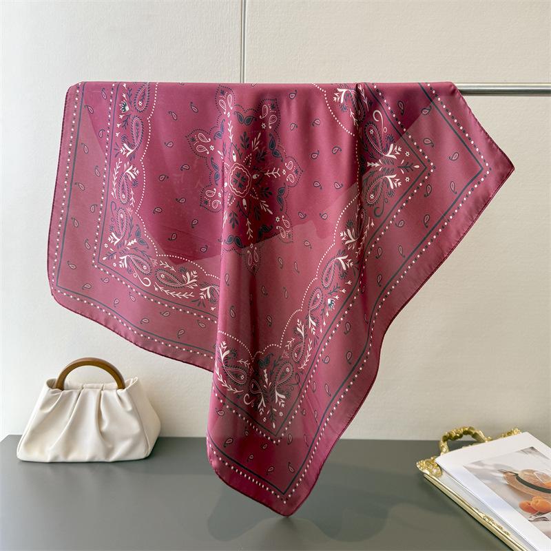 Luxury Brand 2026 Paisley Print Shawl Square Scarf for Women Wraps Neckerchief Female Hair Bands Ribbon Headband Bandana