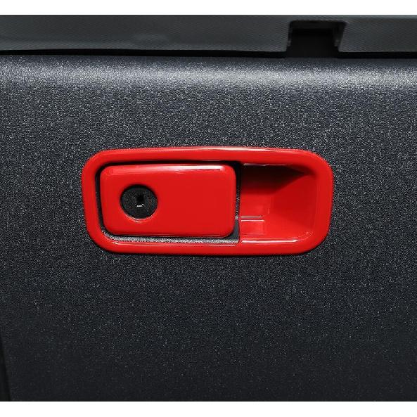 For 2021-2023 Ford Bronco ABS Red Car Co-pilot Storage Box Switch Cover Trim 2P