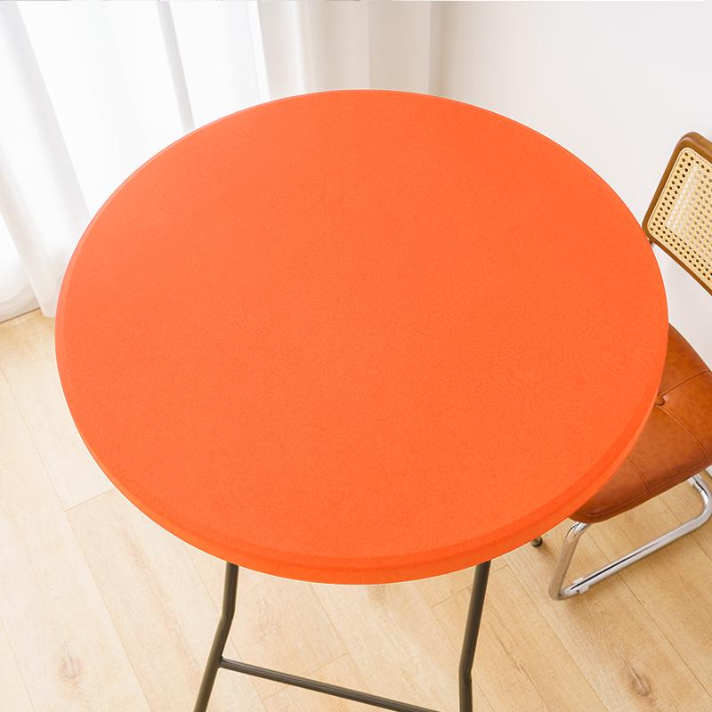 Elegant Milk Silk Round Tablecloth - Luxurious Light Feel & Elastic Fit, White Ins Style