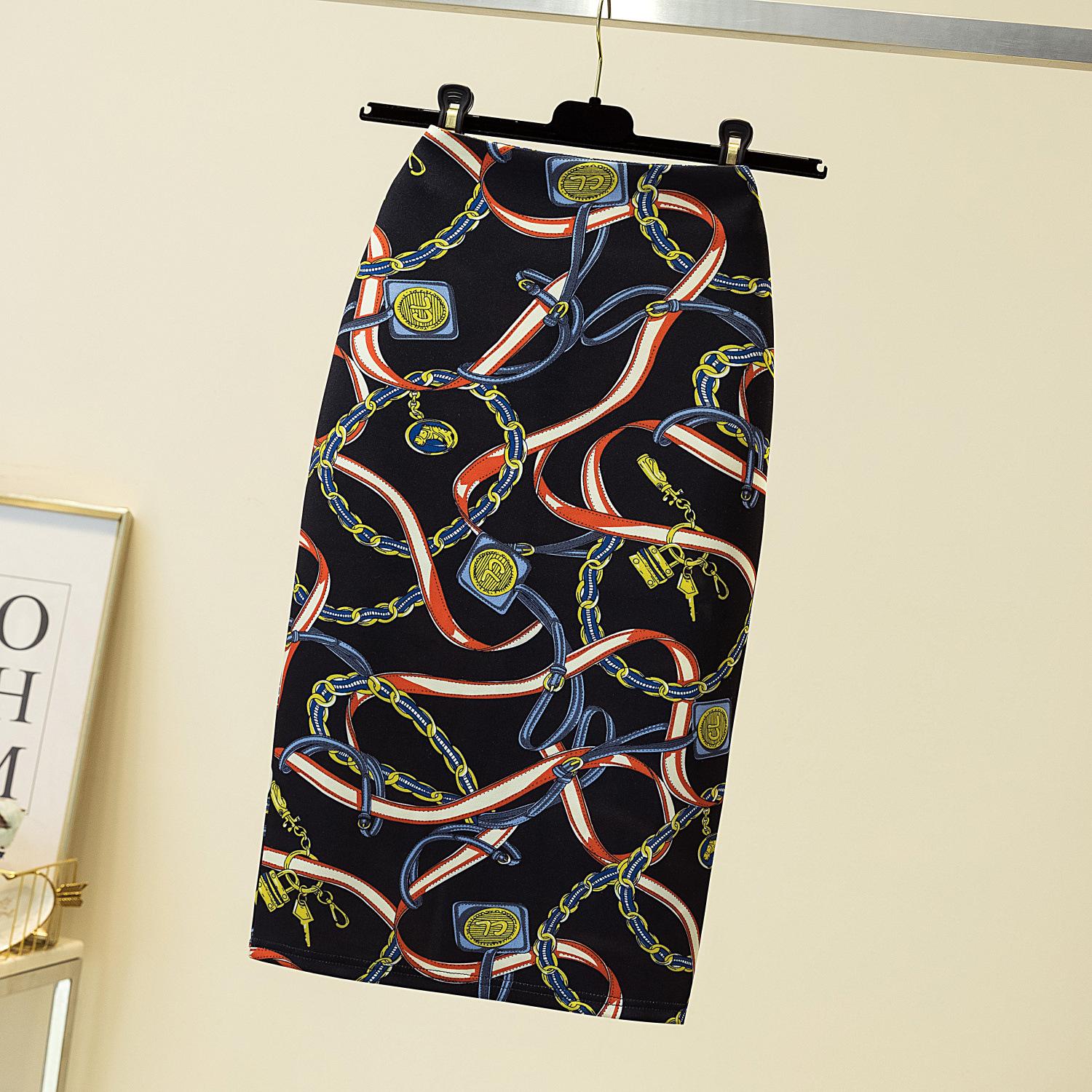 

Модная летняя стильная юбка-карандаш женская с высокой талией зеленые юбки винтажная юбка миди с цветочным принтом XXL