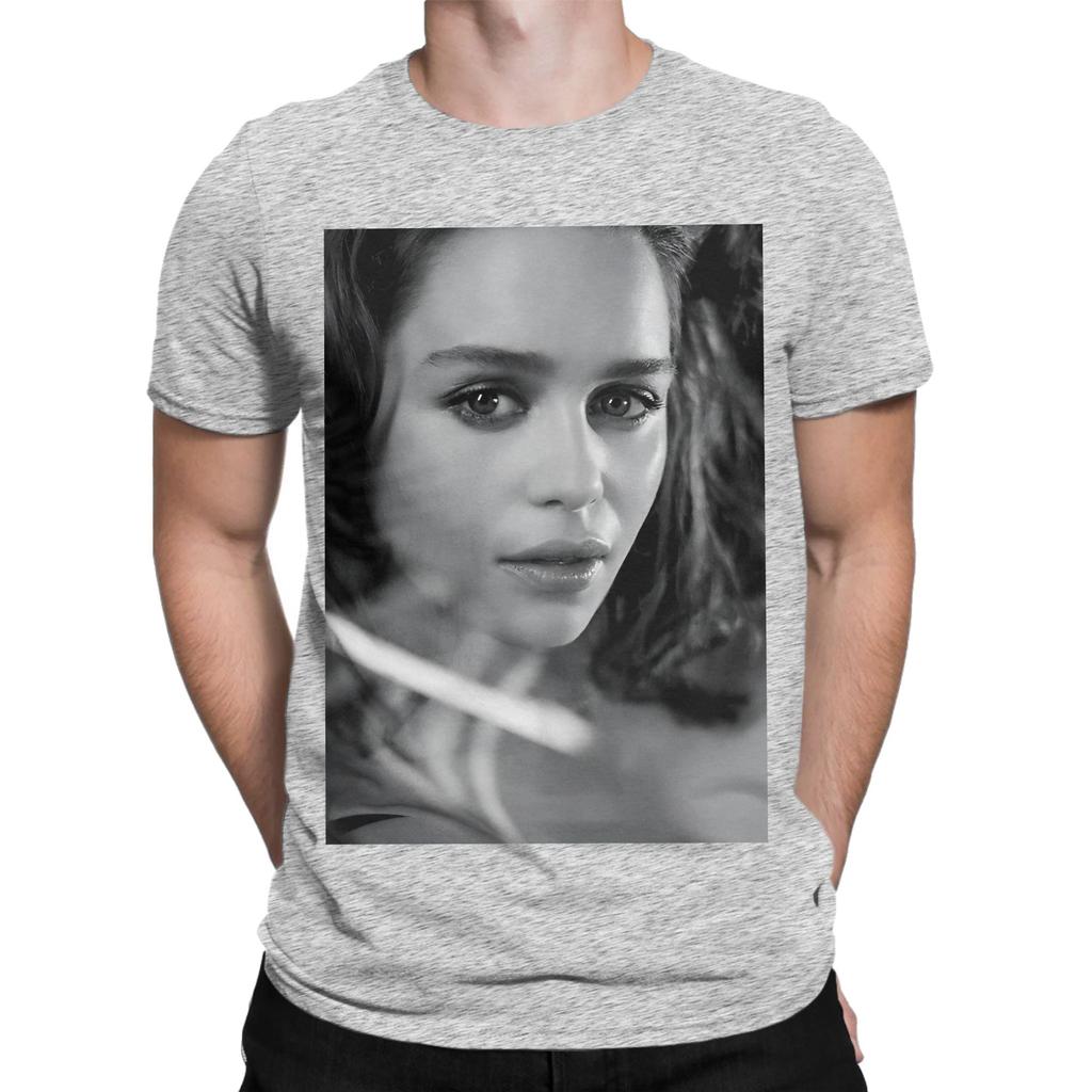 Emilia Clarke black painting Funny 100 Cotton TShirt Emilia Clarke Tees Tops For Unisex
