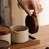 New Ceramic Spice Jar Set Japanese Style Kitchen Condiment Containers for Salt Pepper Seasoning