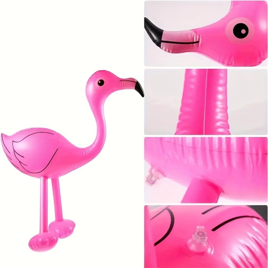 5pcs Inflatable Pink Flamingo Decorations PVC Tropical Party Accessories Swimming Pool Outdoor Activities Party Toys Props
