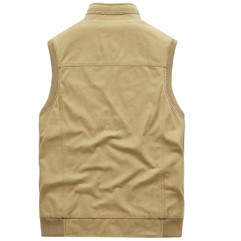 Herren Baumwollweste mit mehreren Taschen für Frühling & Herbst - Lässig & locker geschnitten (Stil 1807)