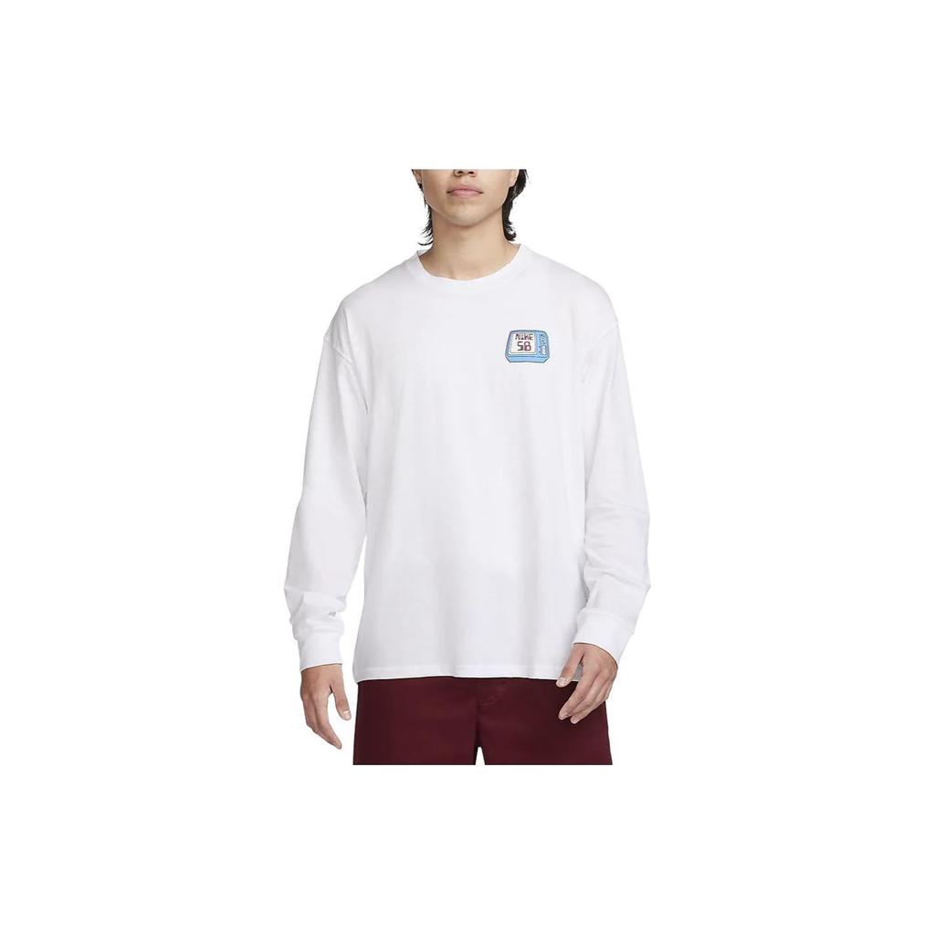 Nike T Shirts Men's White Crew Neck Moderate Straight Fit FQ3714-100