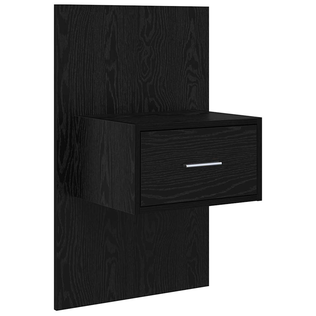 Headboard with Cabinets 3 Pcs Black Oak Effect Particleboard
