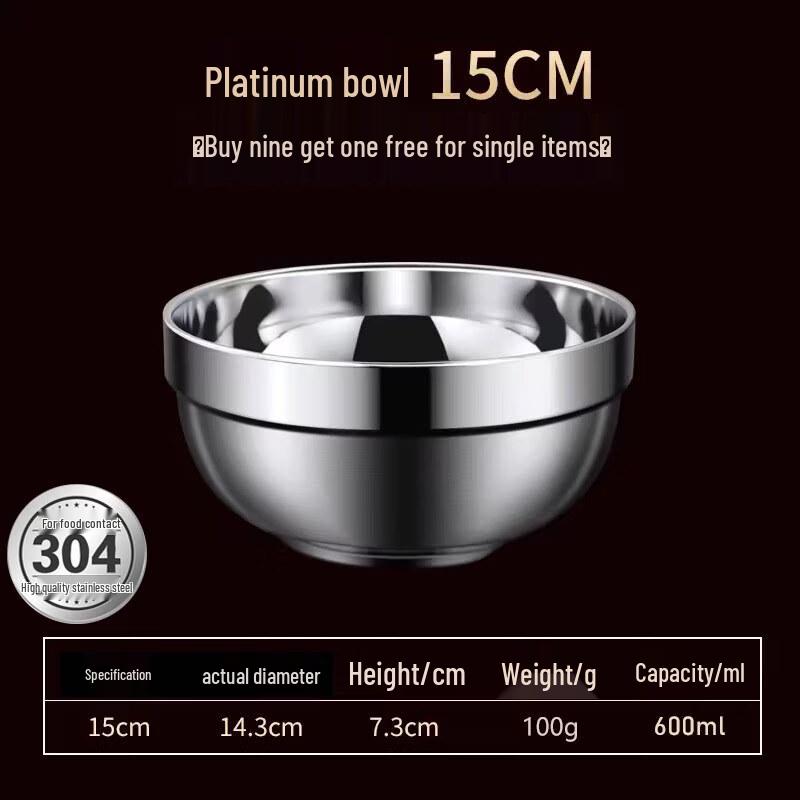 

304 Stainless Steel Insulated Kids Soup Bowl