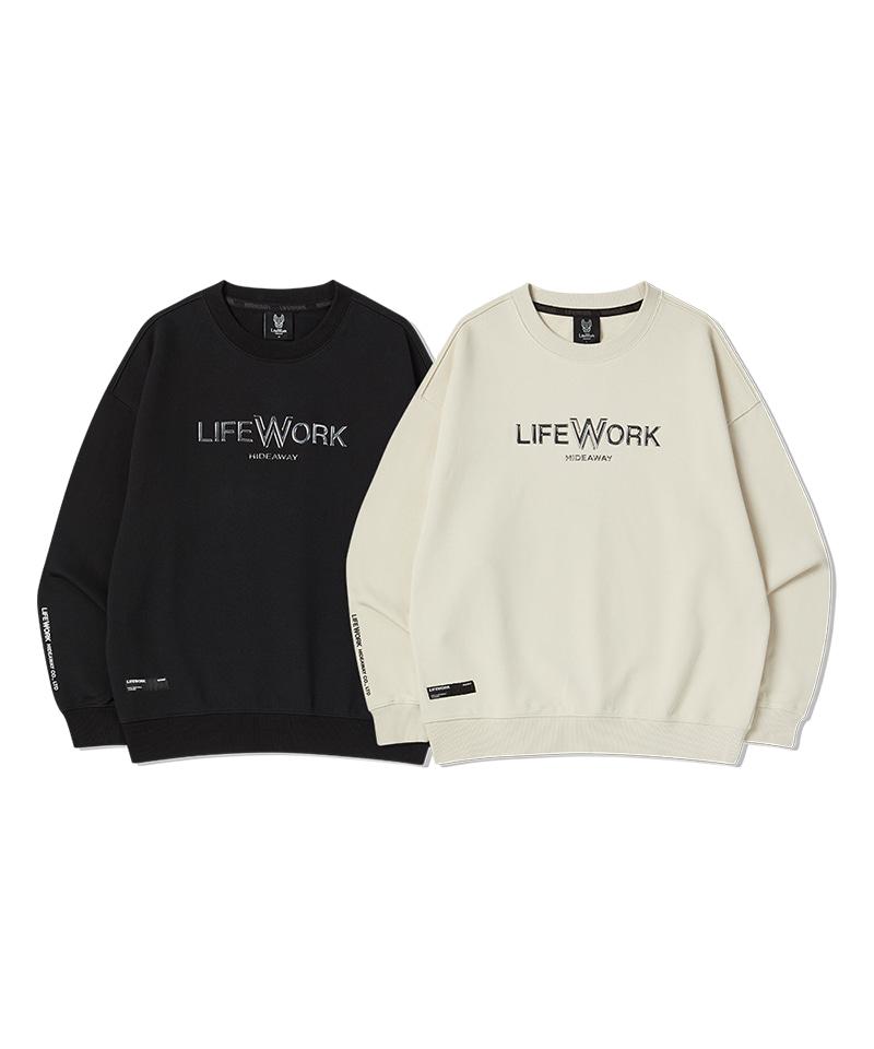 LIFEWORK Silver Logo Lettering Sweatshirt
