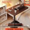 Mobile Adjustable Bedside Table with Storage Rack and Minimalist Lamp Stand