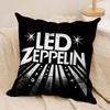 Band Lled Zzeppelin Cushion Cover Silky Short Plush Sofa Pillow Cover Hidden Zipper Soft Dustproof Case for Home Decor