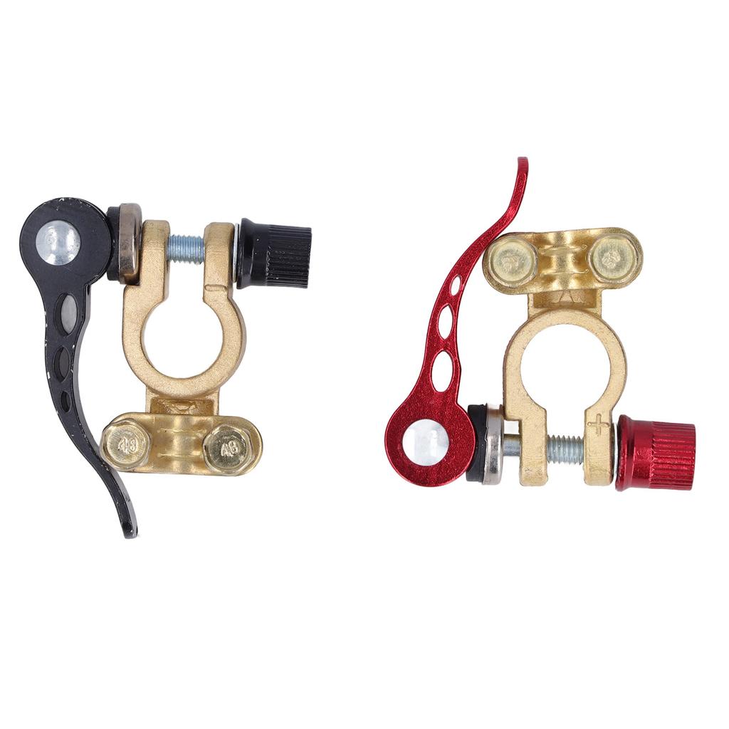 2PCS Car Battery Terminal Connector Quick Disconnect and Release Positive Negative Clamps