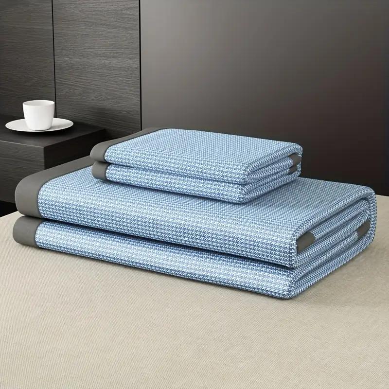 Set di coprimaterasso in tessuto a fibra fresca e scivolosa di lusso, Tappetino fresco traspirante morbido comfort estivo con lunga durat… Altro
