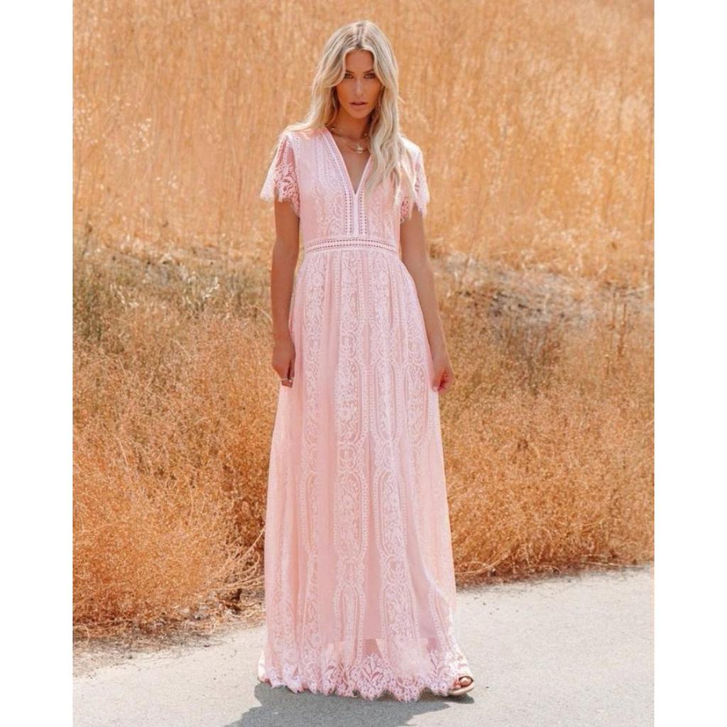 Damen Sheer Tüll Tiefes V-Ausschnitt Langes Hochzeitskleid, Lässiges Abendparty Brautkleid für Herbst Winter