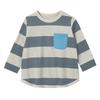 Qianqu Spring and Summer Striped Pullover Upper Clothes Long Sleeves T-shirt